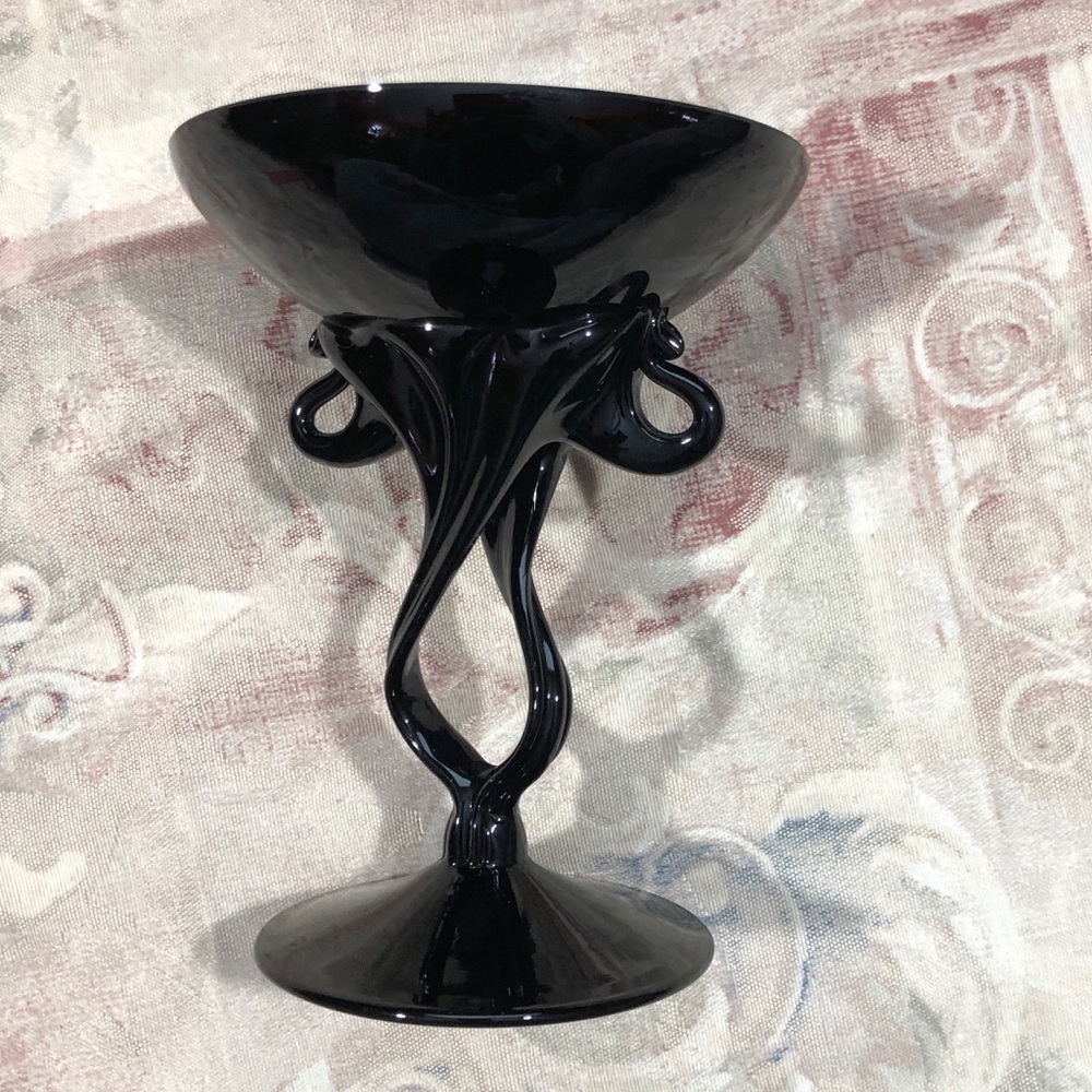 Jozefina Krosno Blown Art Glass Octopus Jellyfish  Bowl